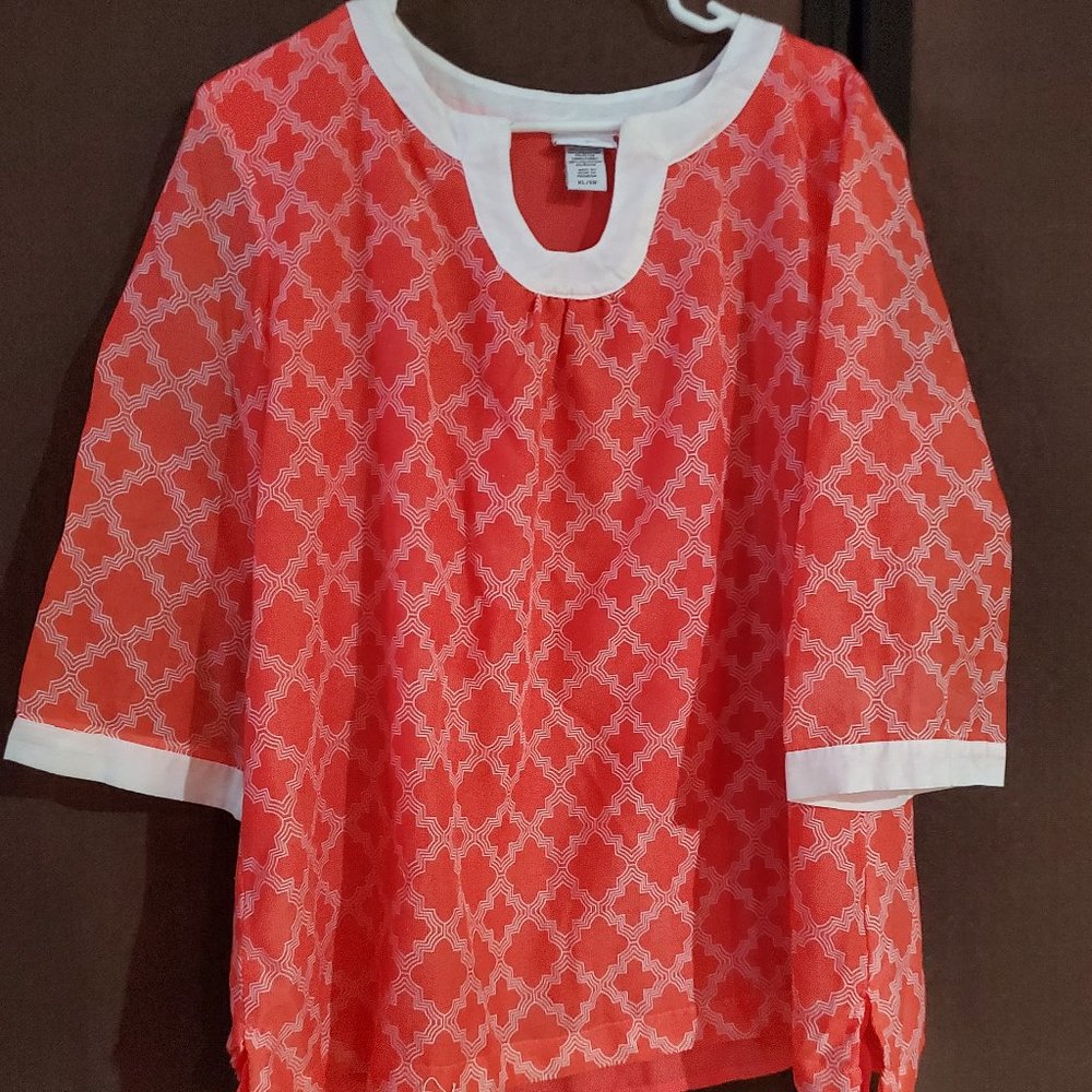 Jaclyn Smith 3/4 length sleeve shirt size XL